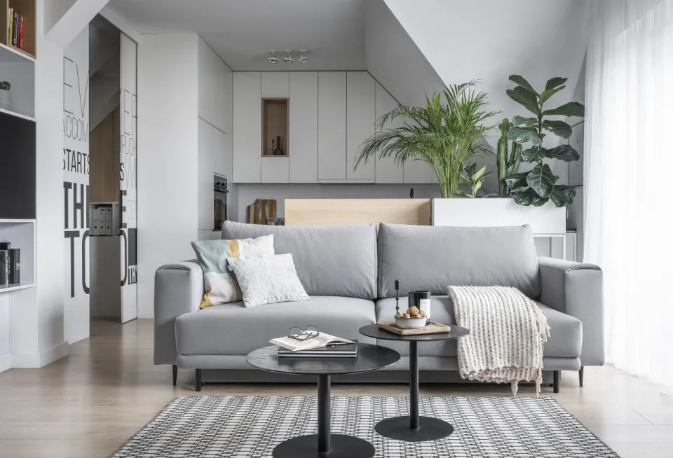 Canapea tapitata, extensibila, cu spatiu pentru depozitare, 260x90x95 cm, Dalia 01, Eltap (Culoare: Gri pepit / Marte 130)