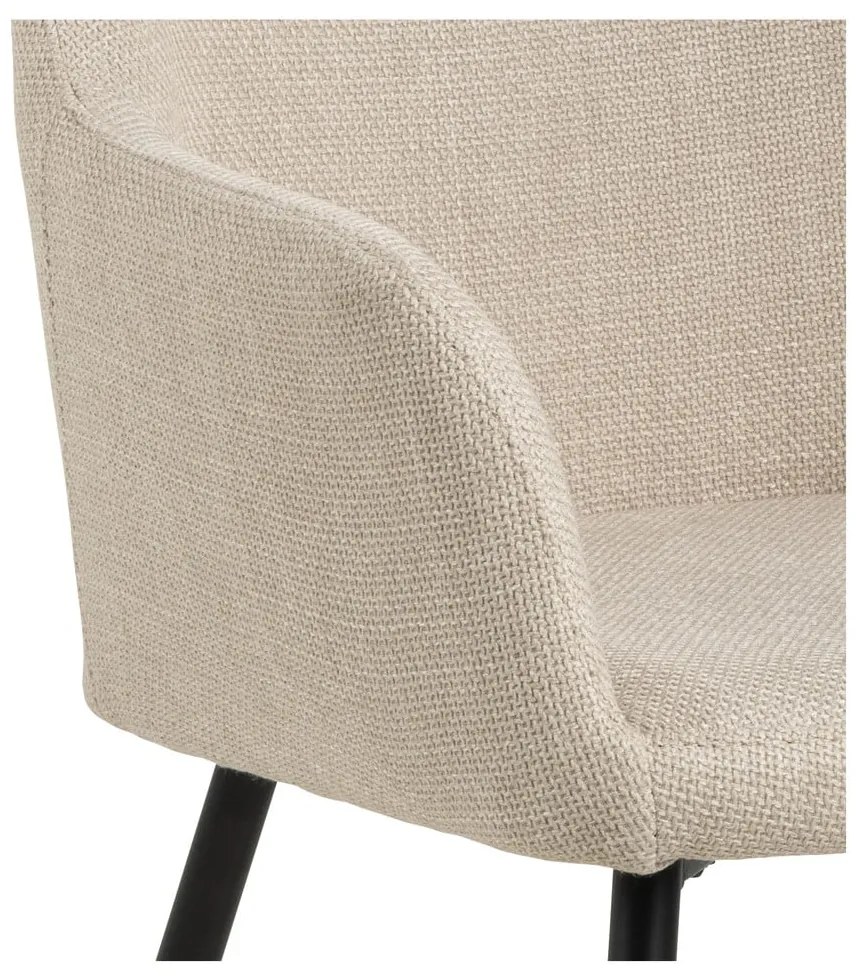 Set de scaune de sufragerie bej cu cotiere 2 buc. tapițat Lizzy – Actona