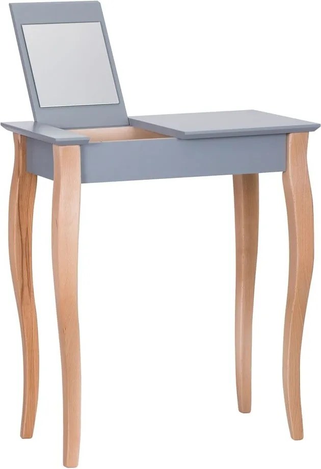 Măsuță de toaletă cu oglindă Ragaba Dressing Table, lungime 65 cm, gri închis