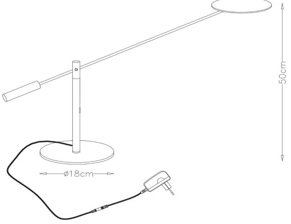 Lampă LED dimabilă de masă Lucide 19666/09/30 ANSELMO LED/9W/230V negru