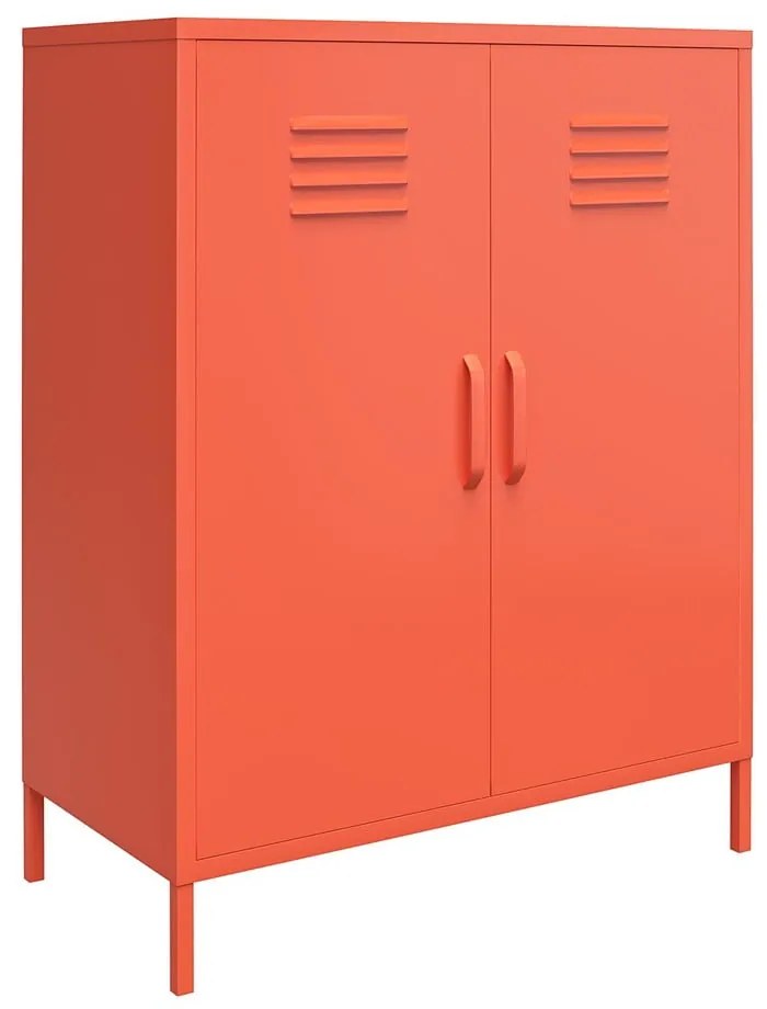 Dulap metalic portocaliu Novogratz Cache, 80 x 102 cm