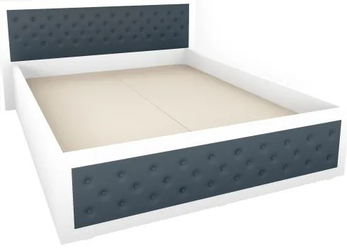 Dormitor Torino cu pat 160x200 cm Alb / Gri