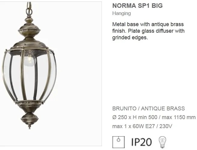 Pendul clasic brass antique NORMA SP1 Big 005911