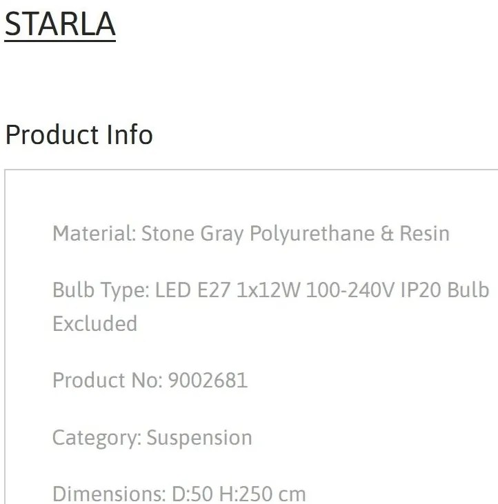 Lustra suspendata design decorativ STARLA NVL-9002681