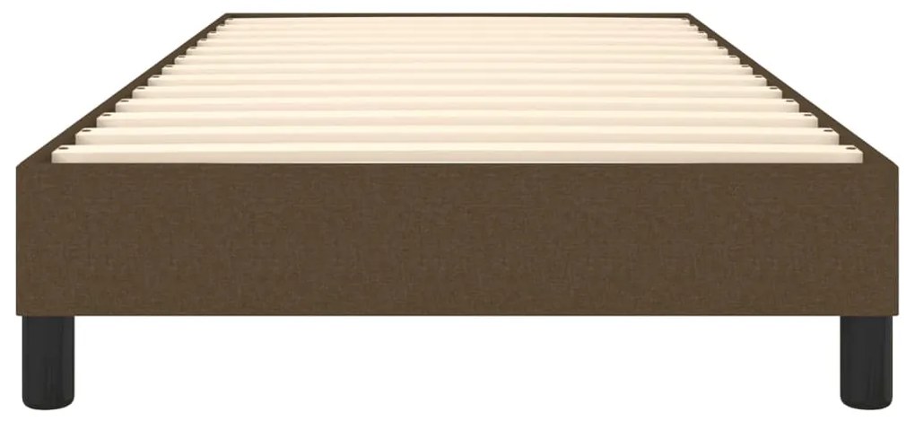 Cadru de pat box spring, maro inchis, 90x200 cm, textil Maro inchis, 25 cm, 90 x 200 cm