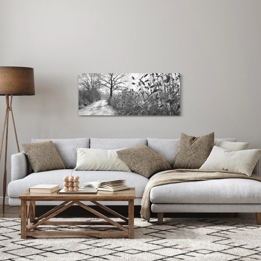 Tablou - Câmpuri în timpul iernii (120x50 cm)