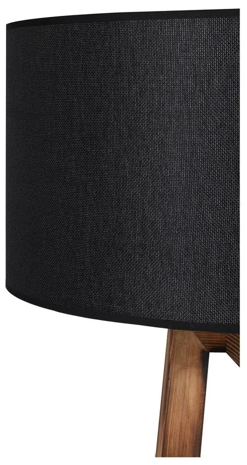 Lampadar negru/maro cu abajur textil (înălțime 149 cm) Maçka – Opviq lights
