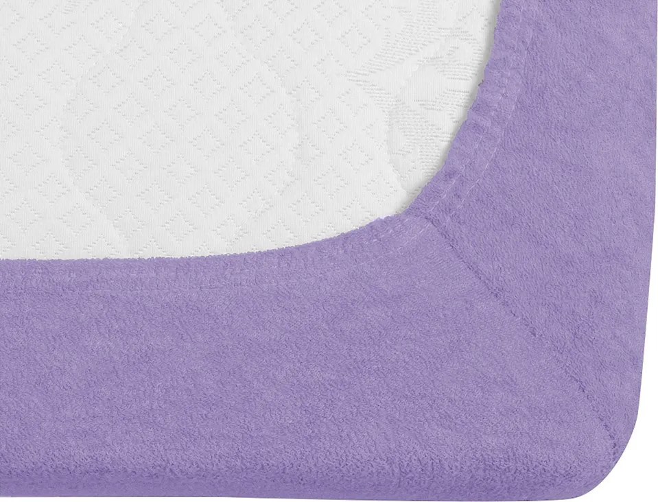 Cearsaf Frotir cu elastic EXCLUSIVE 90x200 cm mov deschis