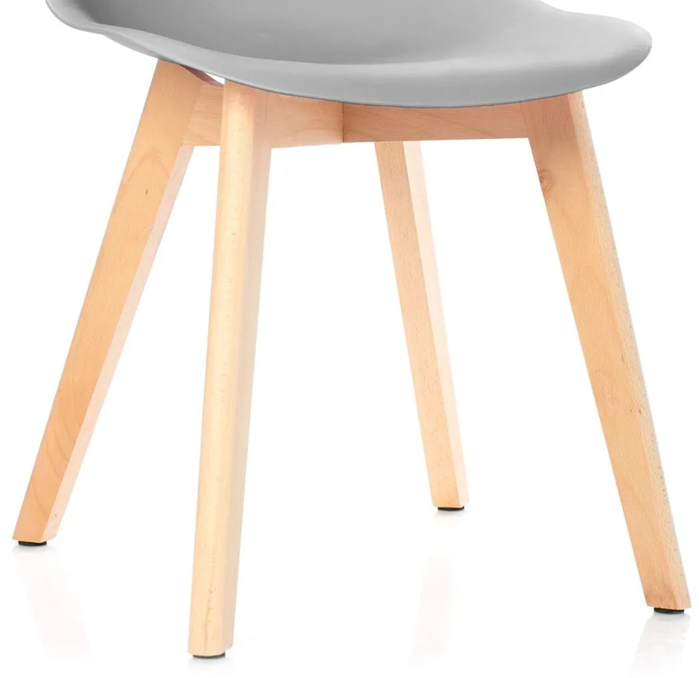 Scaun KITO gri inchis cu picioare din fag