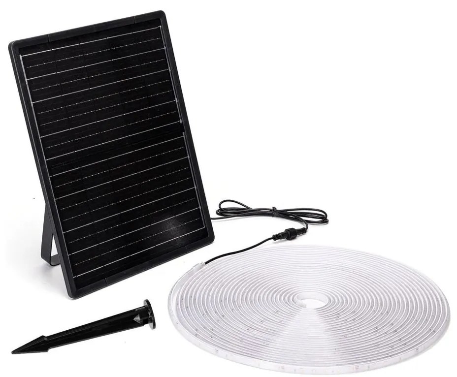 Bandă LED RGB solară dimabilă LED/20W/3,2V 20 m 2700K IP65 + telecomandă