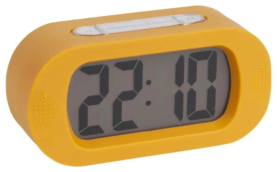 Ceas cauciucat cu alarmă Karlsson Gummy, galben