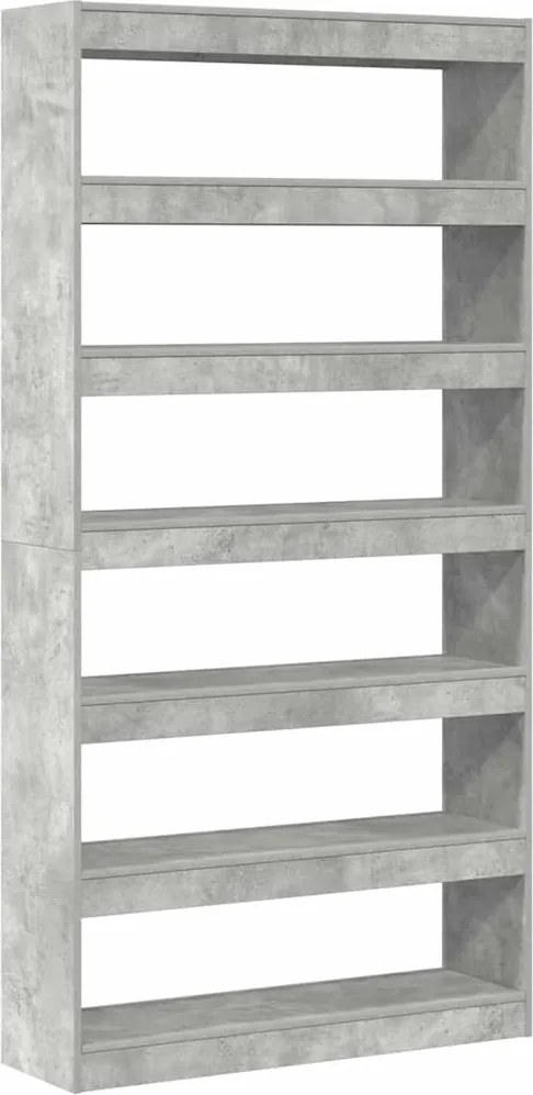 vidaXL Dulap pentru cărți Gri din beton 100 x 30 x 198 cm