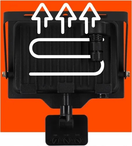 Proiector LED exterior cu senzor de mișcare, 50 W, 230 V, 4500 K, IP65, negru