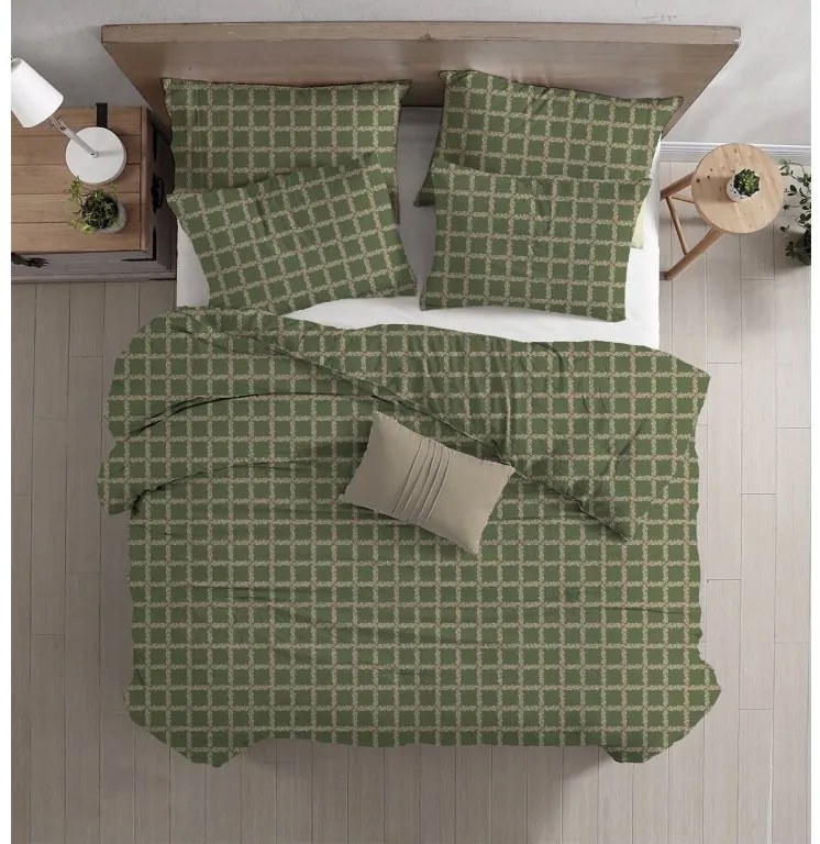 Lenjerie de pat din bumbac Renforce BLOMORA verde Dimensiune lenjerie de pat: 70 x 90 cm | 140 x 200 cm