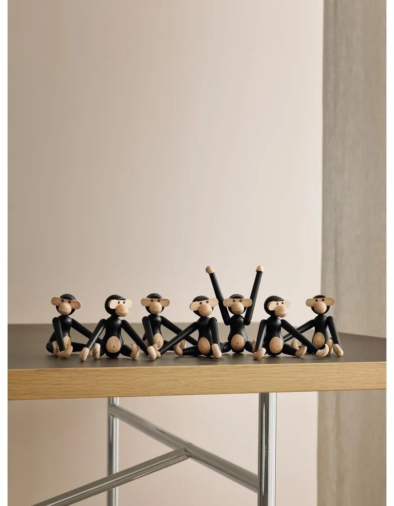 Statuetă din lemn masiv de stejar Kay Bojesen Denmark Monkey Hanging