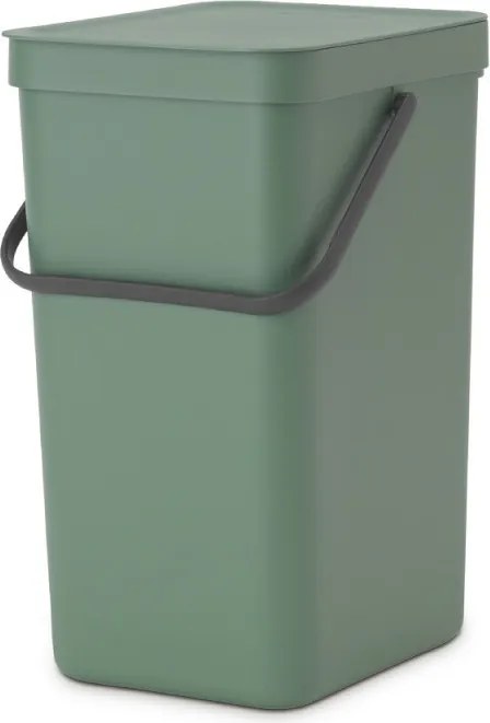 Cos de gunoi colectare selectiva Brabantia Sort&Go 1003235, 16 L, Maner, Montabil pe perete, Verde închis