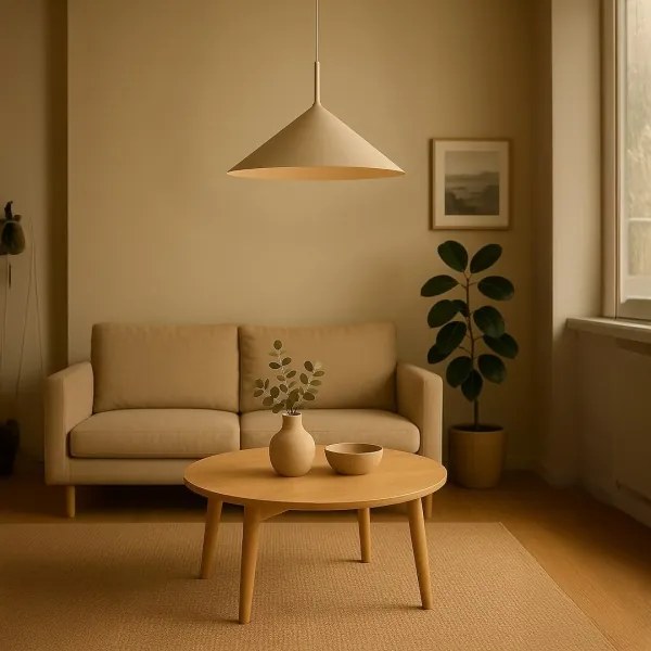 Lustră pe cablu CAPITAL, 1xGX53/15W/230V, Ø 60 cm, taupe