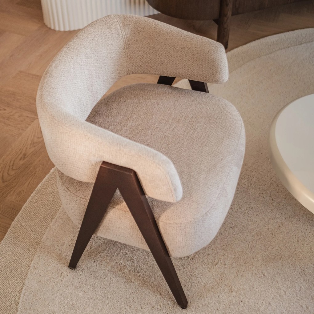 Fotoliu design bej MIZU