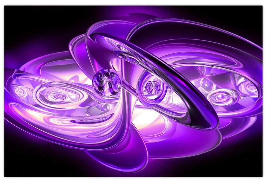 Tabloul fractalilor în violet (90x60 cm)