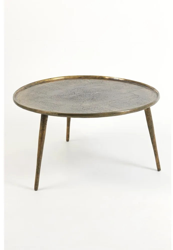 Măsuță de cafea în culoarea bronz rotundă din metal ø 67,5 cm Babina – Light &amp; Living