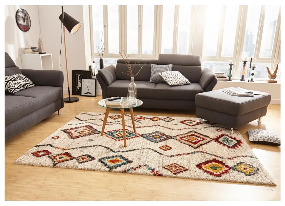 Covor Mint Rugs Geometric, 120 x 170 cm, crem