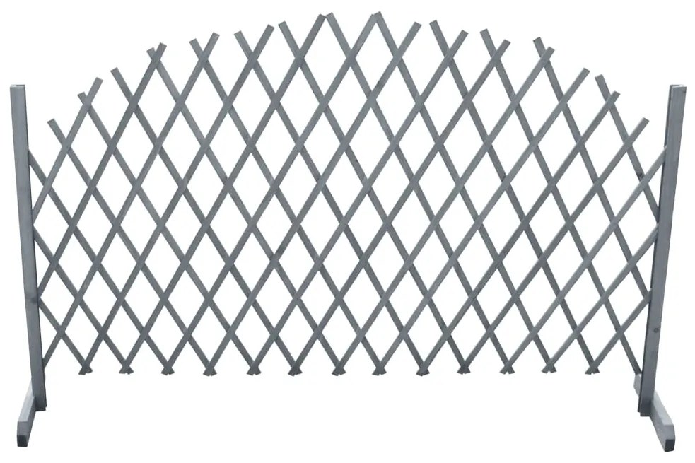Gard din spalier, gri,1,8 x 1 m, lemn masiv de brad 1, Gri