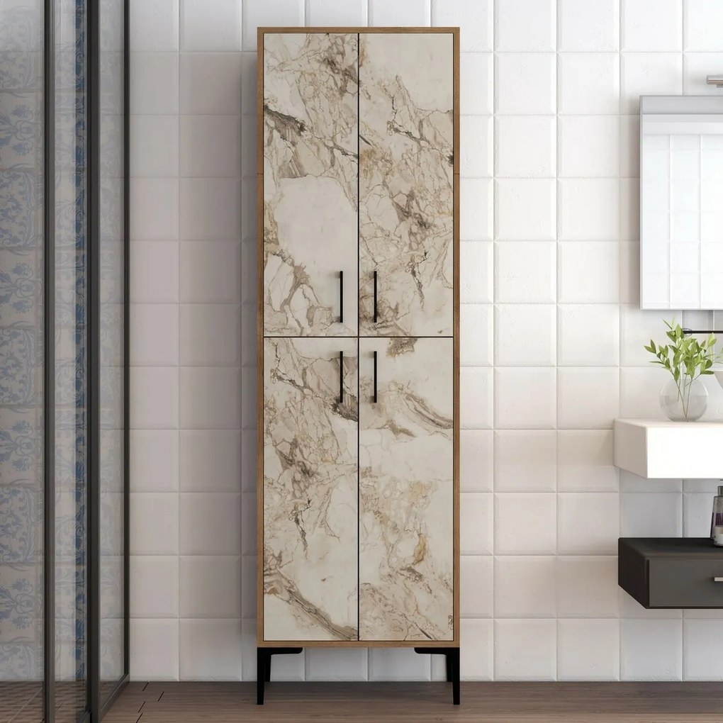 Dulap Berlin Walnut and White Marble