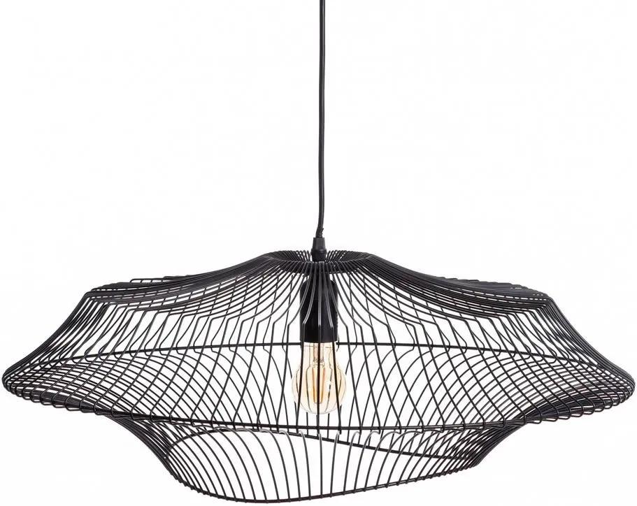 Lampa suspendata din metal Ø 60cm H 24cm Ceiling Lamp Black Metal | PRIMERA COLLECTION