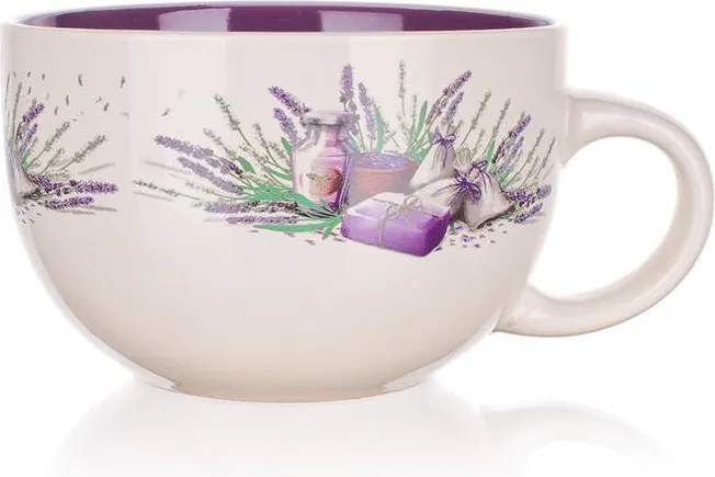 BANQUET Cană ceramică jumbo LAVENDER, 660 ml