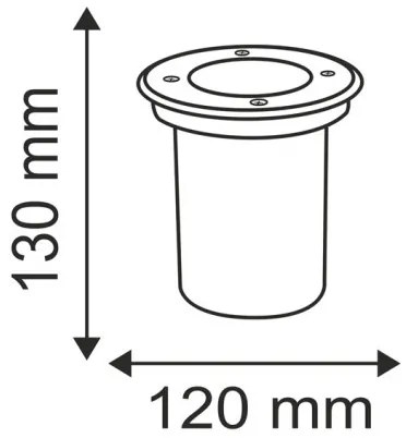 Corp de iluminat de exterior pentru căi de acces COMETA 1xGU10/50W/230V IP65