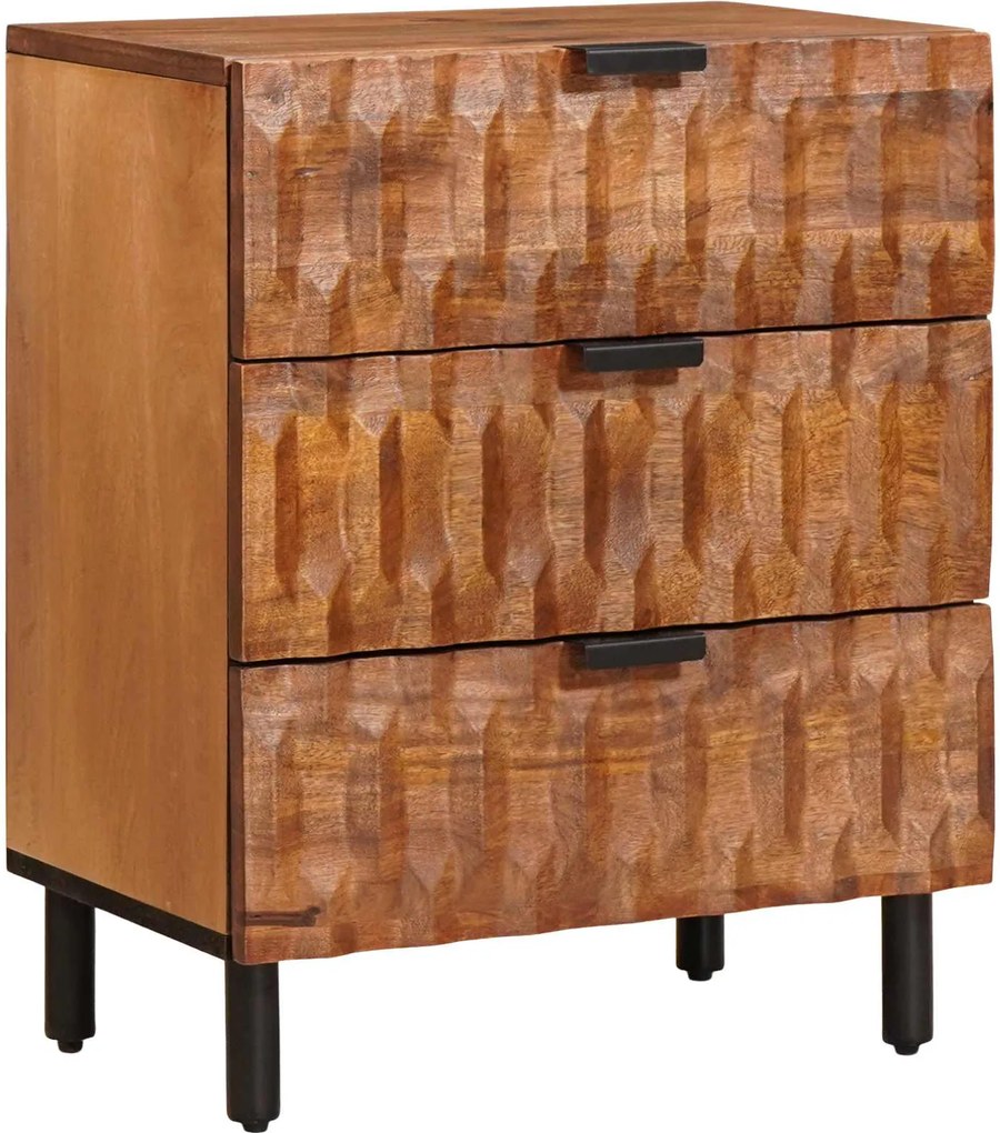 vidaXL Dulap de noapte Maro 50 x 33 x 62 cm Lemn de mango solid