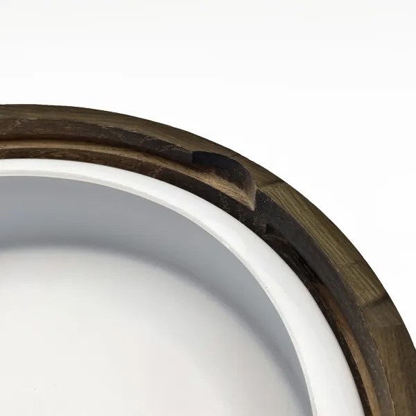 Plafonieră baie OAK SMOKY 2xE27/15W/230V IP54, Ø 27,5 cm, stejar maro