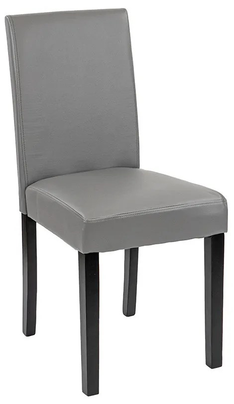 Scaun de sufragerie din piele Kelly, gri