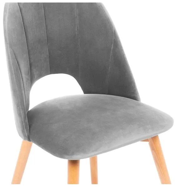 Scaun de dining TINO 86x48 cm gri/stejar deschis