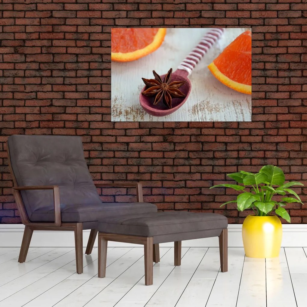 Tablou cu scorțișoară pe linguriță (90x60 cm)