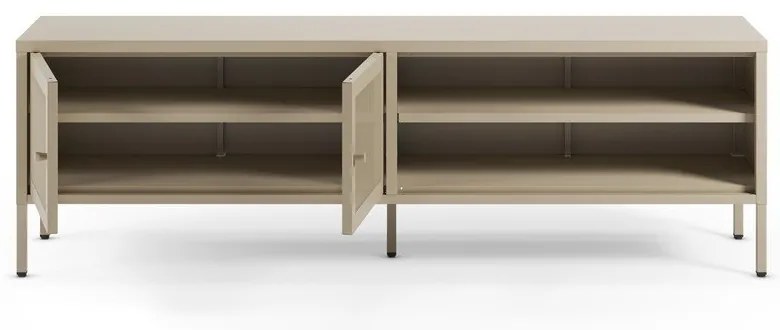 Comodă TV crem din metal 160x50x35 cm Fayna – Marckeric