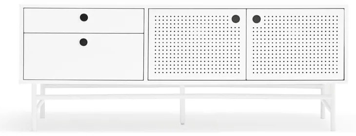 Masă TV albă 140x52 cm Punto - Teulat