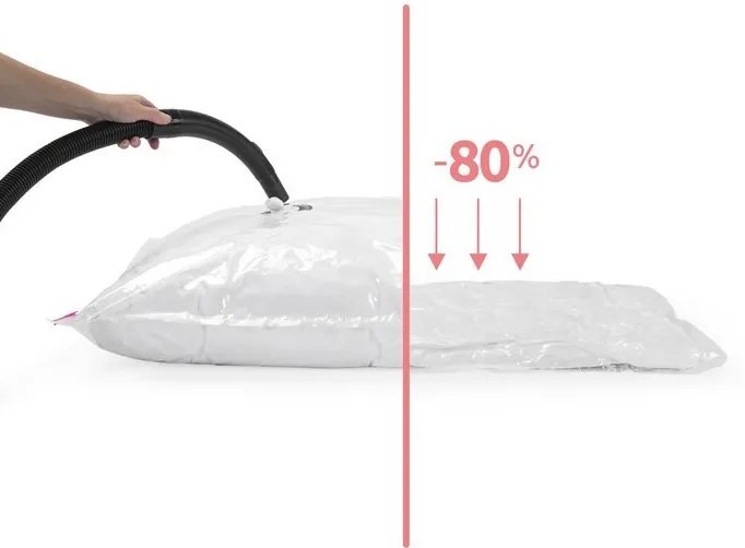 Set saci de depozitare Compactor Bag 80 x 130 cm, 2 buc, transparent