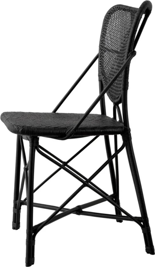 Scaun din ratan design LUX, Colony negru