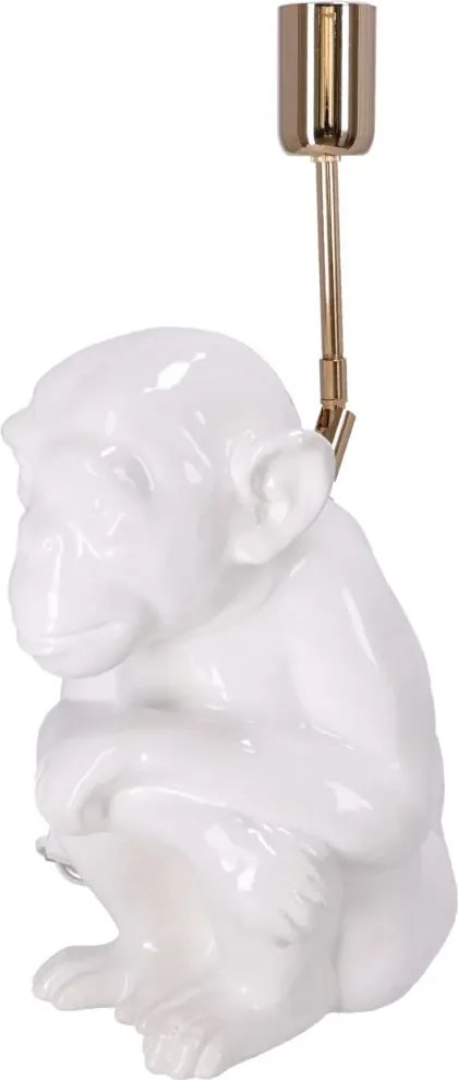 Lampa ceramica Maimuta Alba h 35 cm