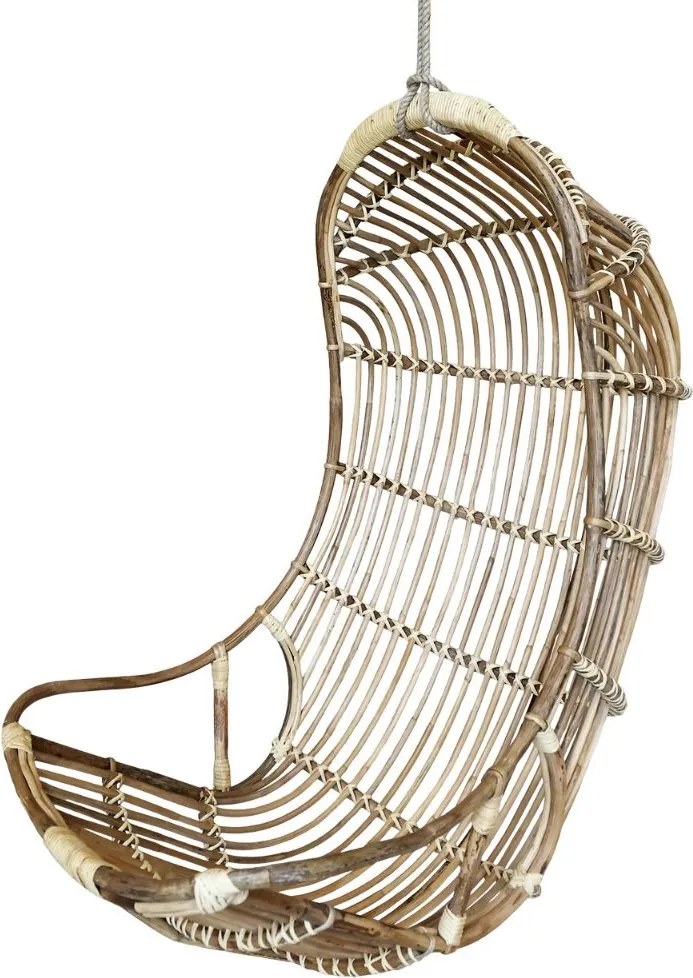 Leagan suspendat din rattan, H117/L72/W72 cm