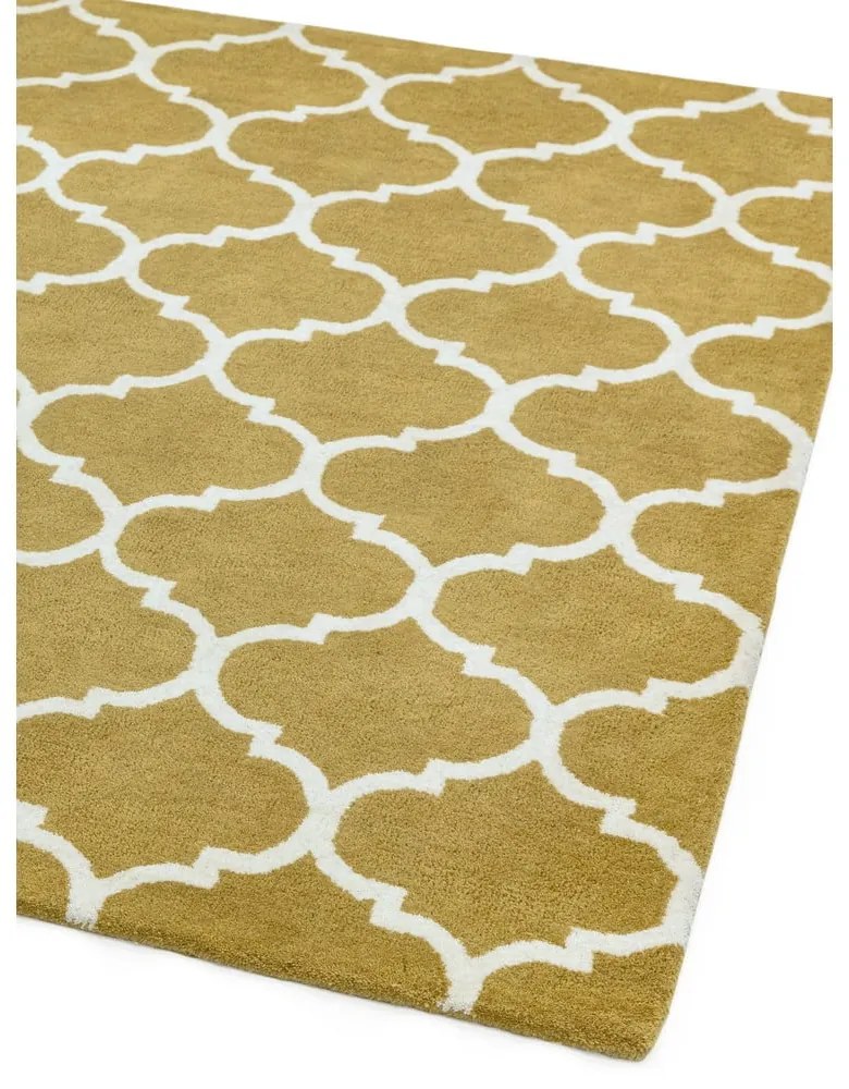 Covor galben ocru handmade din lână 160x230 cm Albany – Asiatic Carpets