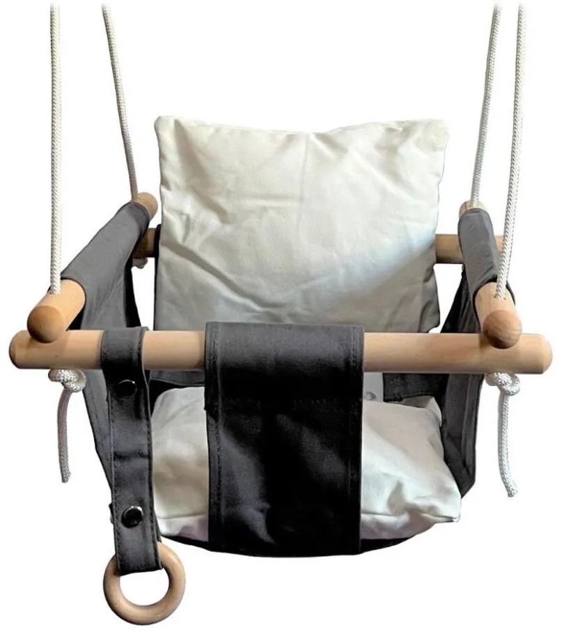 Children's textil leagăn 2Kids Toys  gri/alb