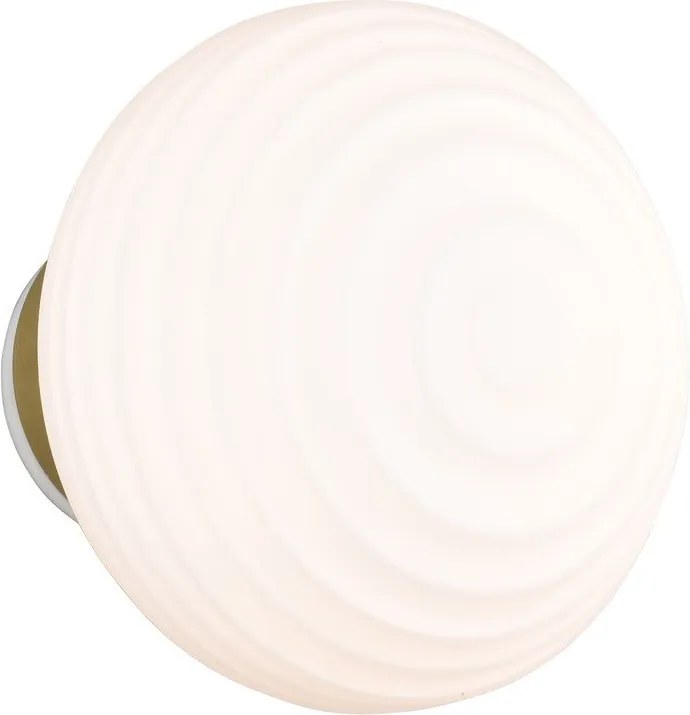 Aplică de perete albă LED din sticlă cu USB ø 15,5 cm Earl – Reality