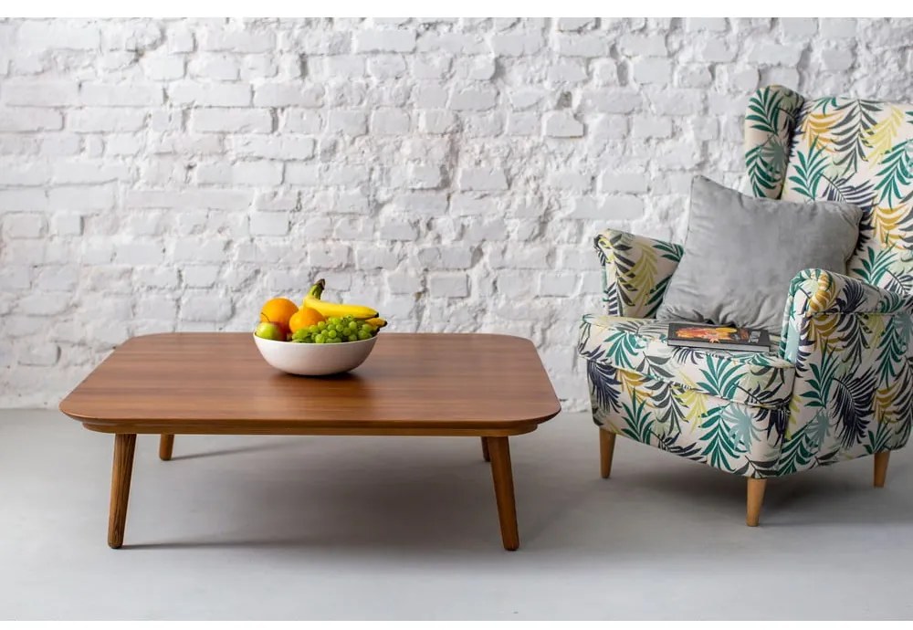 Măsuță de cafea din lemn de frasin Ragaba Contrast Tetra, natural, 110 x 110cm