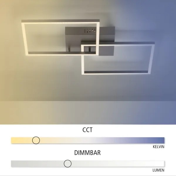 Leuchten Direkt 14141-18 - LED Lampă dimmabilă IVEN 2xLED/13,5W/230V + Telecomandă