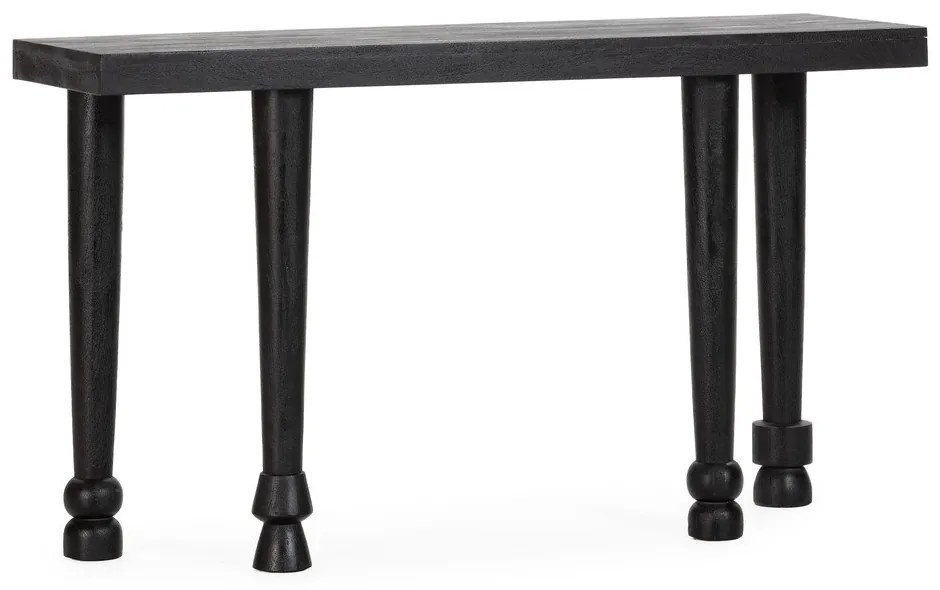 Masă consolă neagră din lemn de mango 40x130 cm Inaya – MOME
