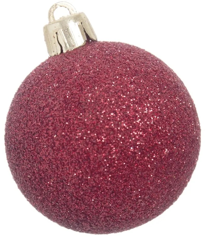 Globuri roșii de Crăciun în set de 12 bucăți Casa Selección, ⌀ 4 cm