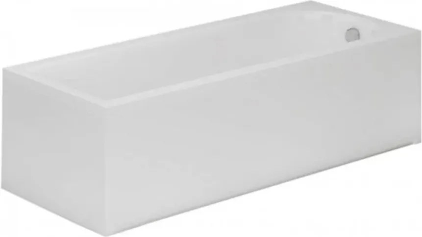 Pachet cada rectangulara Radaway Nea 170x70 cm alb, panou frontal si lateral, sifon cada si capac crom