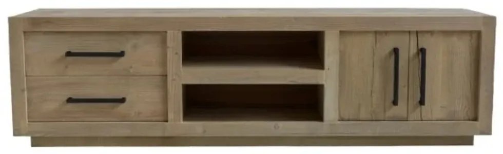 Comoda TV natur, din lemn reciclat , Country